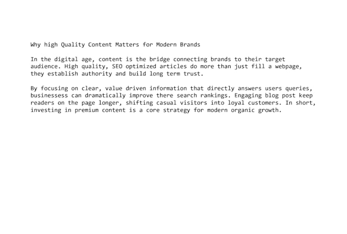 ghostwrite high quality SEO articles and blogposts